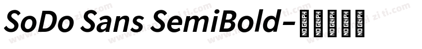 SoDo Sans SemiBold字体转换